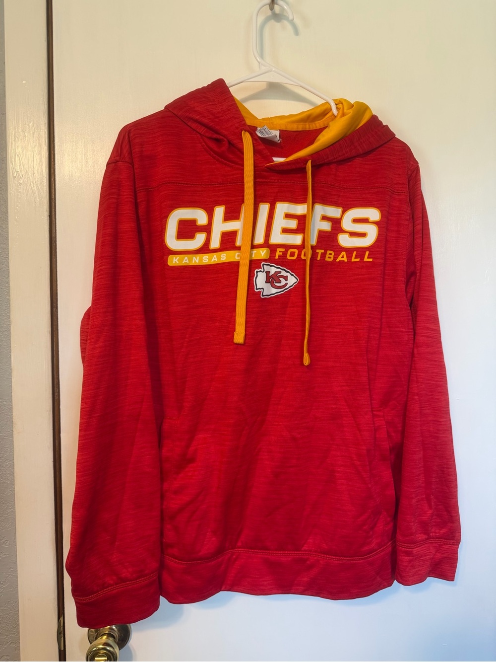 NFL Kansas City Chiefs Red & Yellow Crewneck Hoodie